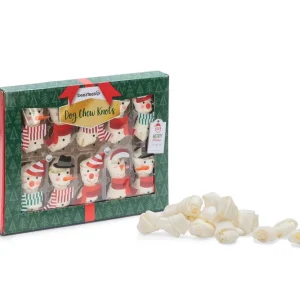 Xmas Weihnachten Hundesnack Kauknoten Schneemann 10 Stück