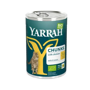 Yarrah | Katzenfutter Bröckchen Huhn mit Brennnessel und Tomate in Soße