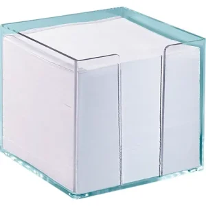 Zettelbox, inkl. 700 Notizzettel, klar, 95x95x95 mm, Blattfarbe weiß - HaustierPro
