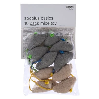 zooplus Basics Katzenspielzeugset Mäuse 10er Pack