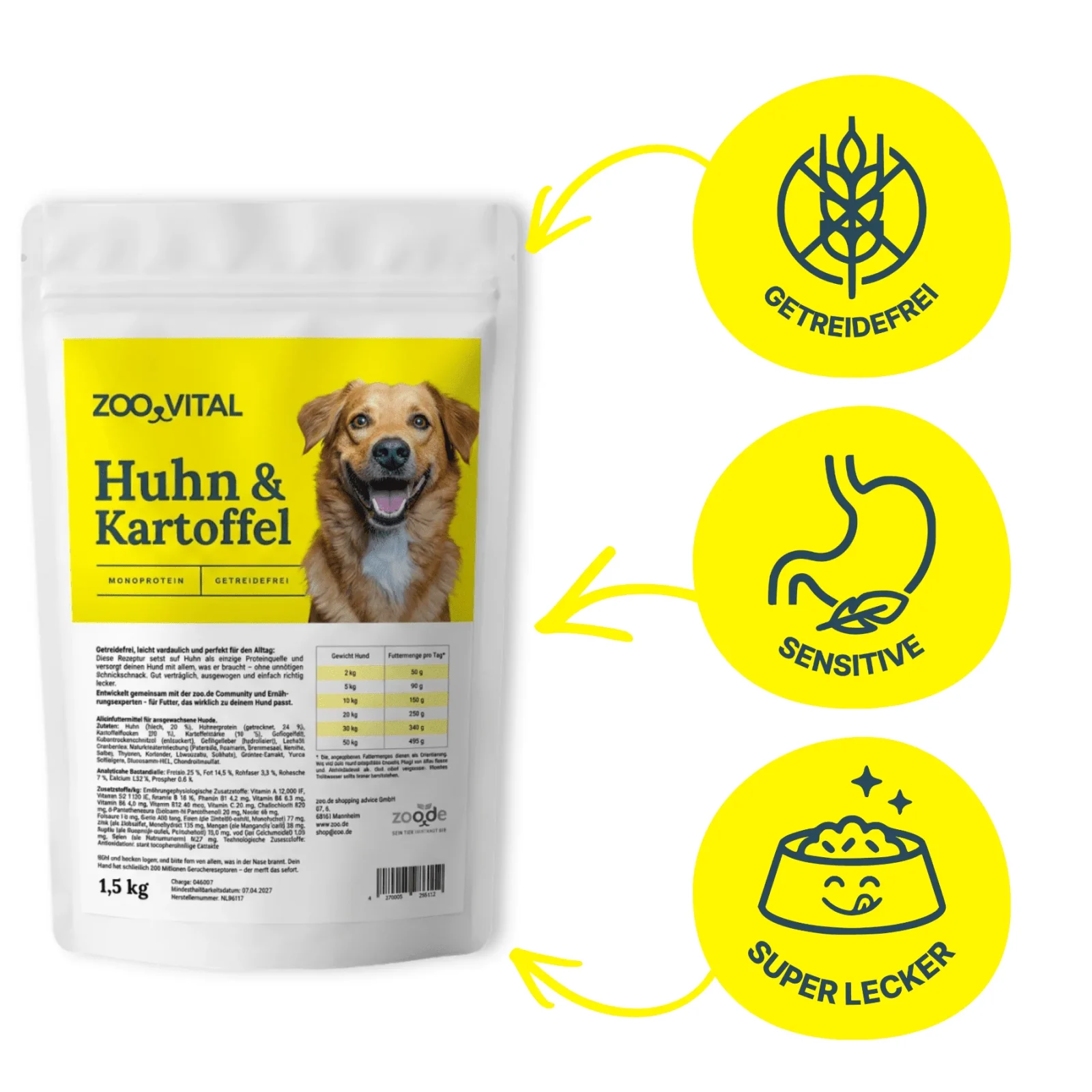 zooVital Mixpaket Hirsch & Huhn + gratis Snack - Image 2