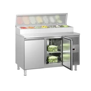 Zubereitungstisch ECO - 1360mm - 2 Türen - für 7x GN 1/3 - HaustierPro